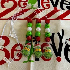 Handmade Grinch Long Necklace